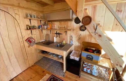 Pedvale Ski Chalet | Viking house in the tree! Jacuzzi, Sauna