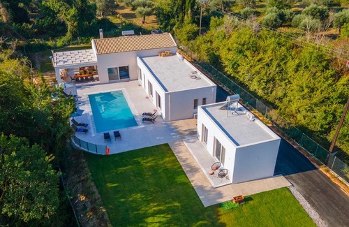 Roda Villa | Villa Ami, Roda, Corfu: 10 guests, heated pool, private mini golf, pool table & more!