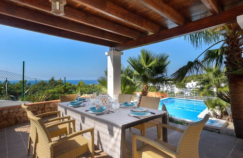 Cala Vadella Villa | VILLA CAN COSTA - Private villa with pool & WIFI. Stunning sea views sunset in Cala Vadella beach