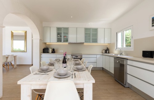 Binibequer Vell House | Villa Maravilla, Deluxe villa with heated pool, roof terrace with sea view