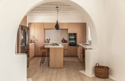 Agios Ioannis Villa | Villa Nostos: Six bedroom luxury family villa with breathtaking sunset view