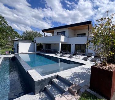 Dettwiller Villa | Villa privée 230m2/Piscine débordement/Billard-Babyfoot-Boulodrome-Flipper/Strasbourg