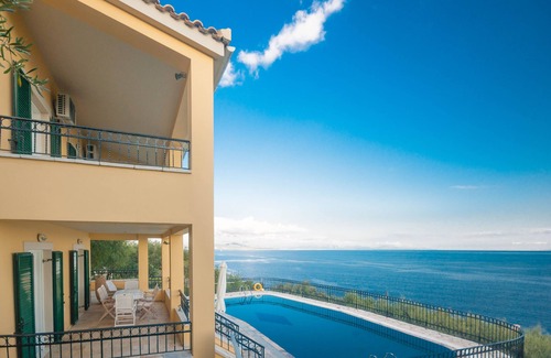 Barbati Villa | Villa Spyros,Corfu amazing sea views,large pool,Wi-Fi,AIC