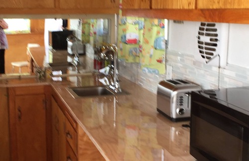 Baker House | Vintage remodeled 1952 trailer with wonderful views of the mountains.