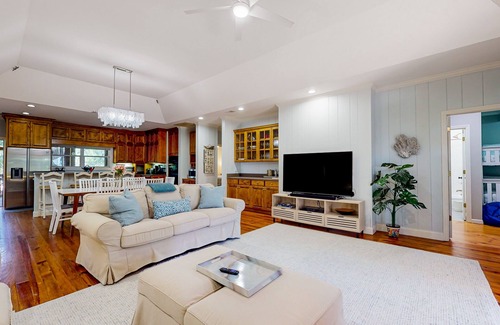 Edisto Island House | Water-view house with beach access, large decks, outdoor fireplace, games, dock