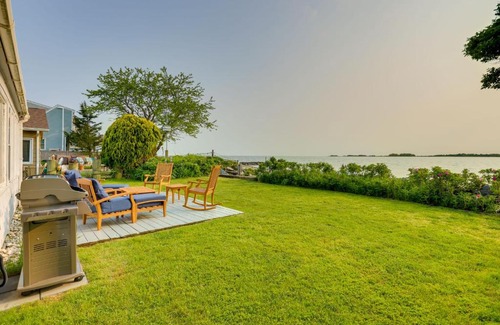 Clinton House | Waterfront Cottage with Sunroom and Patio and Grill