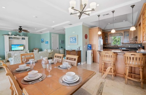 George Town Villa | Waterfront Villa with Dock, Walk to Beach Club & Rusty Anchor Rest. 3b/r 3.5b/a