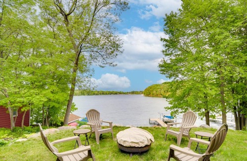 Almelund House | Wisconsin Vacation Rental with Fire Pit on Long Lake