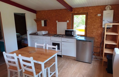 Montgreleix Ski Chalet | Wooden chalet with pool