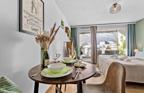 Engelberg Apartment | Zentrales Studio mit mega Bergblick, Titlis, Luzern, Lake, Kurpark