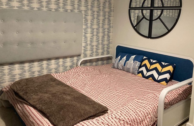 1 private bedroom with shared Bathroom