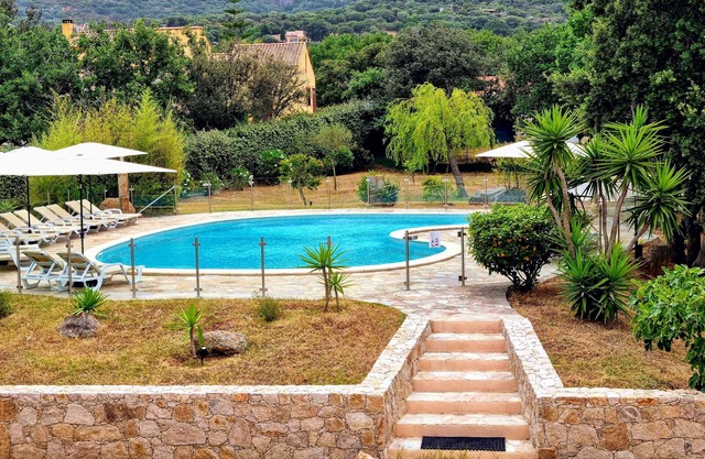 1km beach, M'apartment with terrace in estate with swimming pool