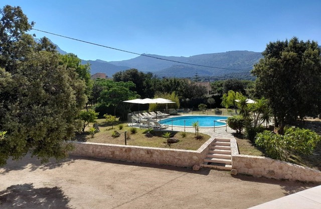 1km from the beach, apartment with terrace in residence with swimming pool