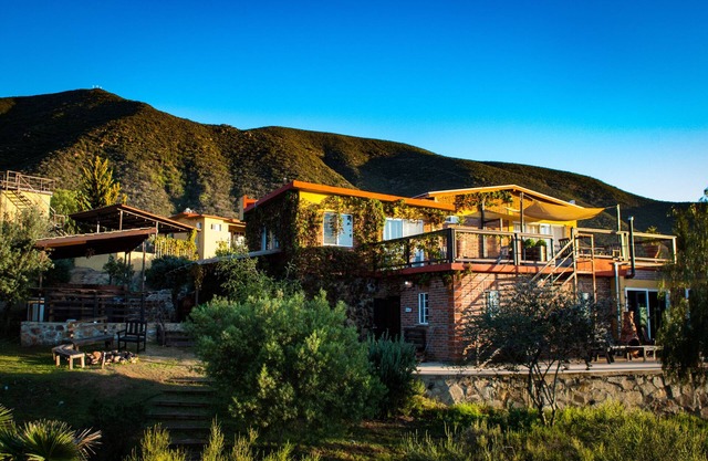 3 comfortable individuals cabins in a property with stunning views of the valley