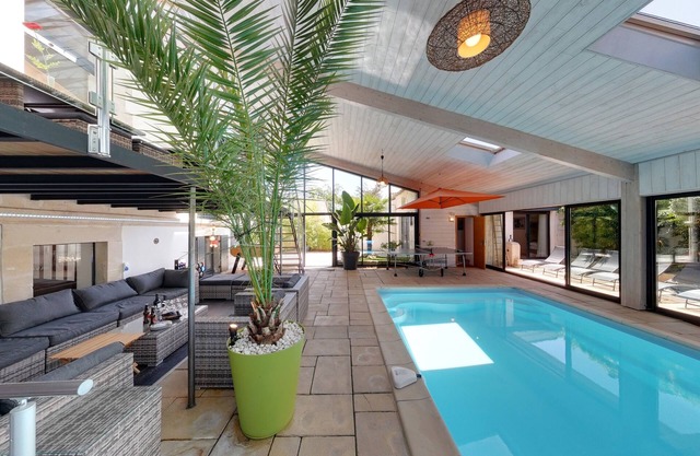 4 star villa with sea view, islands, natural area, private heated pool, spa