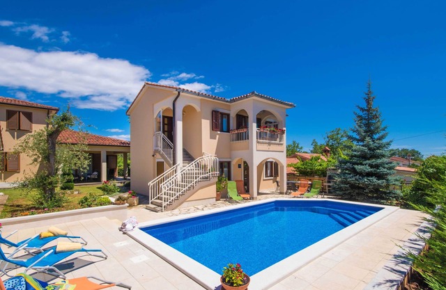A luxurious house in a quiet village near the sea
