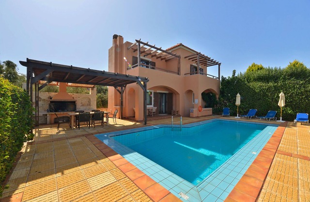 A modern secluded villa with private pool and panoramic view