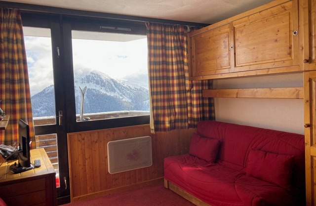 A nice, sunny and confortable 2 pieces flat. Great view on the AlLPS,MONT BLANC.