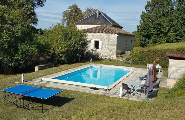 A peaceful stone house overlooking the stunning hill top village of Roquecor