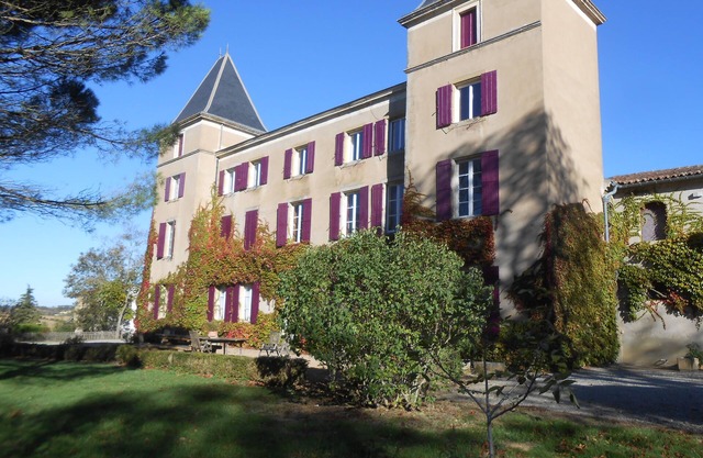 A stunning 1800 Castle near Carcassonne, Mirepoix. Large pool with diving board.
