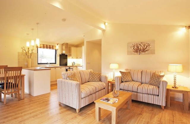 A stunning luxury lodge, perfect for a couples retreat or family break.