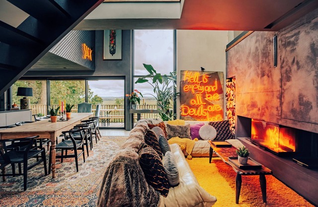 A unique and impressive contemporary home with private hot tub