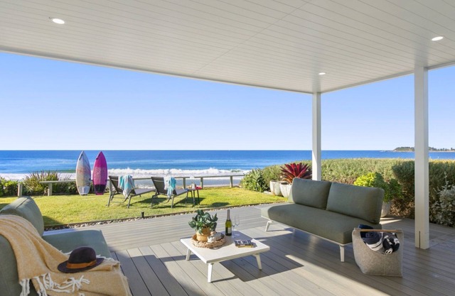 Absolute beachfront on surf beach