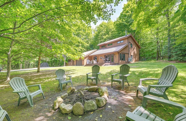 Alden Home w/Fire Pit: Steps to Torch Lake!