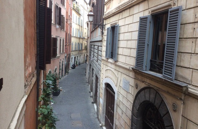 ALLEY of CAVES FIELD FLOWERS in the center of Rome, Campo dei Fiori