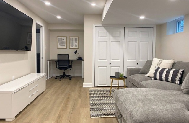 An entire Basement Unit With a Separate Entrance