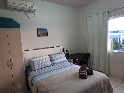 Apart próximo a Unimed e Catedral de 2 quartos com AR, mini-Academia e garagem no Centro-sul