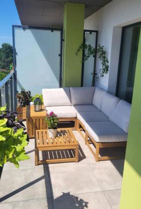 Apartament Szałwiowy i Ceglany z pięknym widokiem na miasto