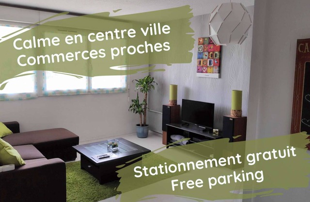 Apartment 50m² city center, quiet, in a park