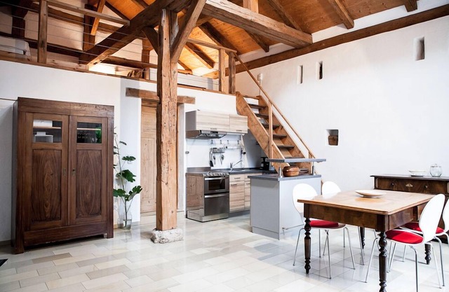 Apartment/studio (converted barn, 40 sqm) with gallery