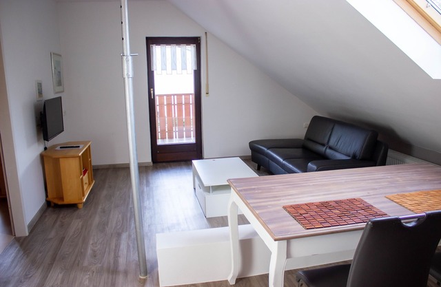 Apartment with a covered south-facing balcony