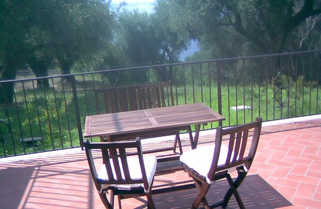 Apartments in villa with terraces and large garden in Marina di Camerota