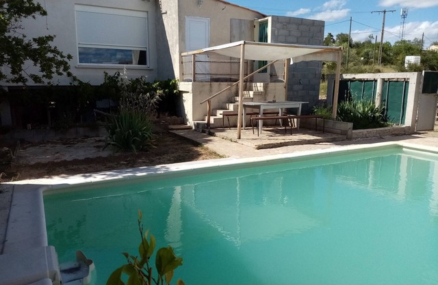 Apparently with swimming pool