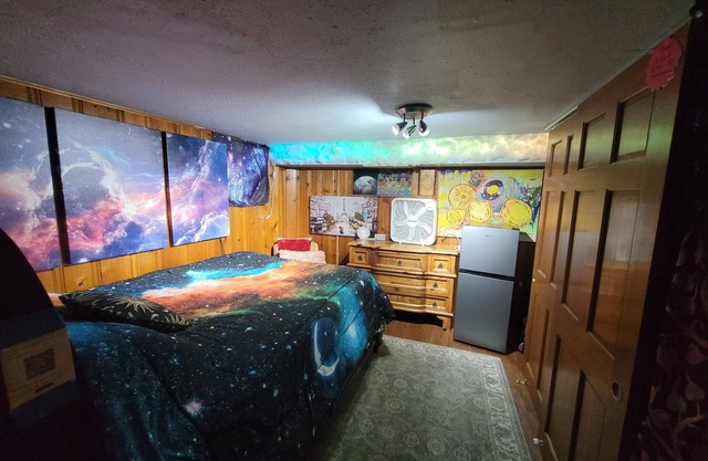 Artistic, clean Lg Basement Studio W/24hr Hottub & Lg private yard. City Oasis.