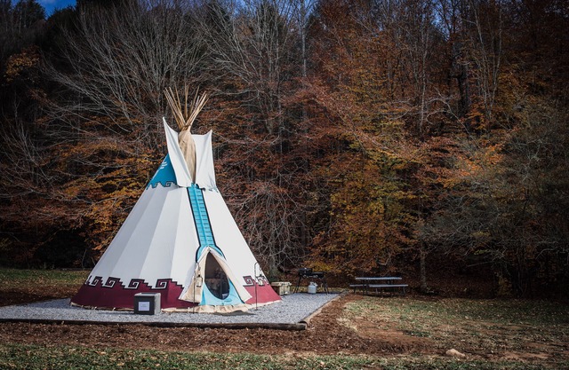 Authentic Tipi in the Blue Ridge Mountains