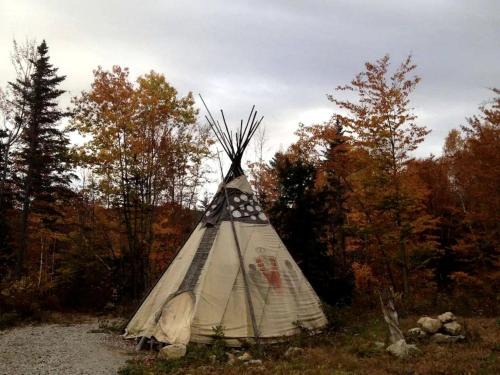 Authentic Tipi Set in the Stunning Woodland of the White Mountain National Forest, New Hampshire