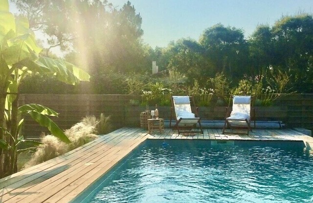 Beach Estagnots, heated pool, intimate garden, villa coup de coeur.