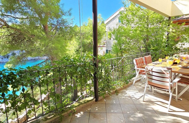 Beach Front Villa, Private Garden, In Quiet Bay, With Boat Mooring
