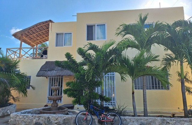 Beachfront casita in San Crisanto. 1 bedroom with views of the Gulf of Mexico