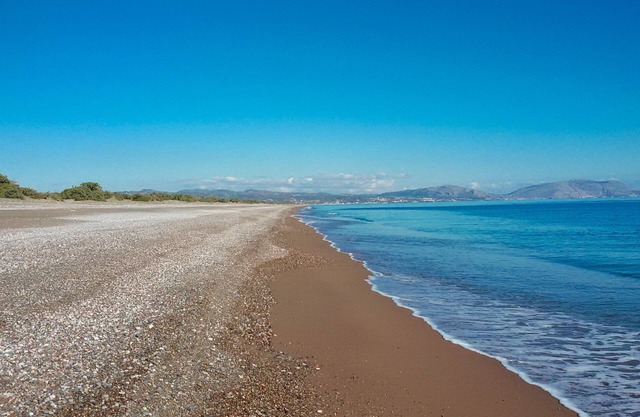 beachfront villa in Gennadi on secluded beach