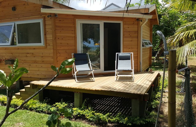 Brand new Modern Chalet on the beach of Tamarin Bay with a free car provided.