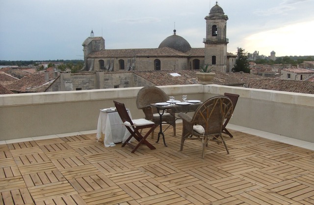 Breathtaking Terrace Views at the Foot of the Ancient Castle