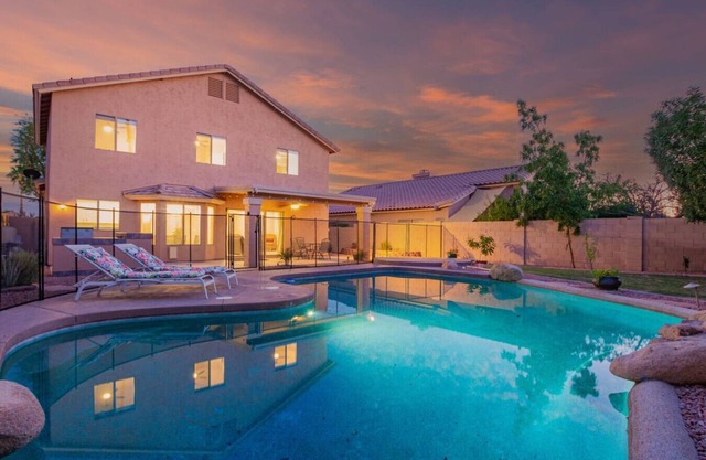 Bright 3BR w/Backyard Pool, BBQ Grill & Workspace