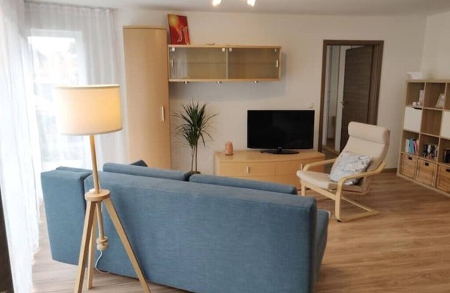 Bright vacation apartment in a natural location on the edge of the village