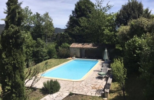 Cévennes magnanerie 19th century breathtaking view 15 people heated swimming pool altitude 500 m