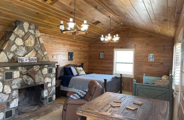 Cabin One on waterfront point across from Monkey Island at Stony Point Resort